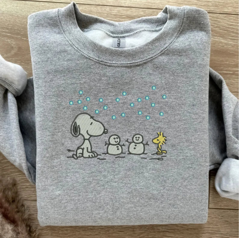 Xmas Doggy Embroidered Sweatshirt - Buy One Get One 50% OFF